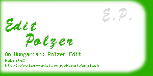 edit polzer business card
